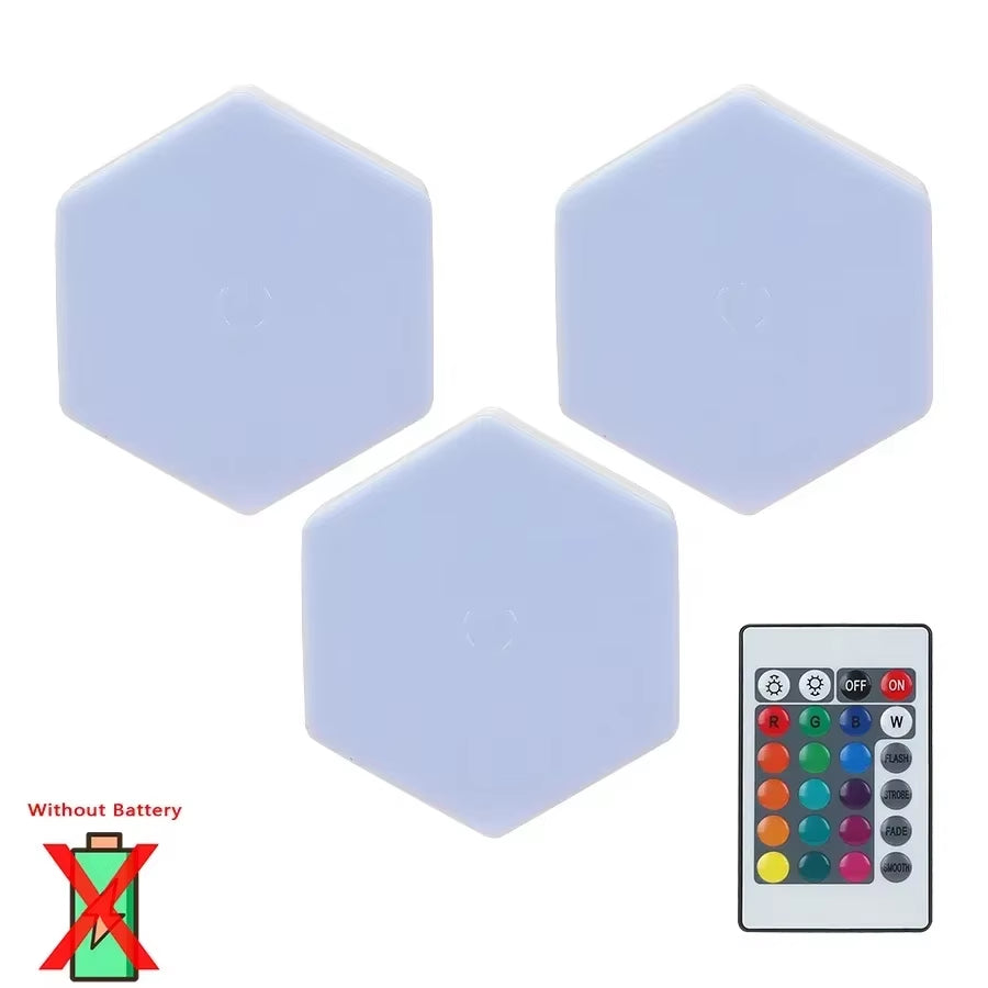 6Pcs Touch Control Hexagonal LED Wall Light,Honeycomb Lights, Touch Sensitive Wall Lights, Night Lights, Honeycomb Lights