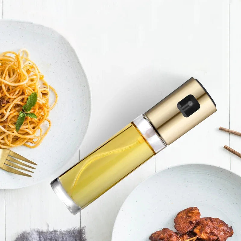 Kitchen Stainless Steel Olive Oil Sprayer Bottle Pump Oil Pot Leak-Proof Grill BBQ Sprayer Oil Dispenser BBQ Cookware Tools